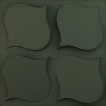 Ekena Millwork 19 5/8"W x 19 5/8"H Clover EnduraWall Decorative 3D Wall Panel, Satin Hunt Club Green (Covers 2.67 Sq. Ft.